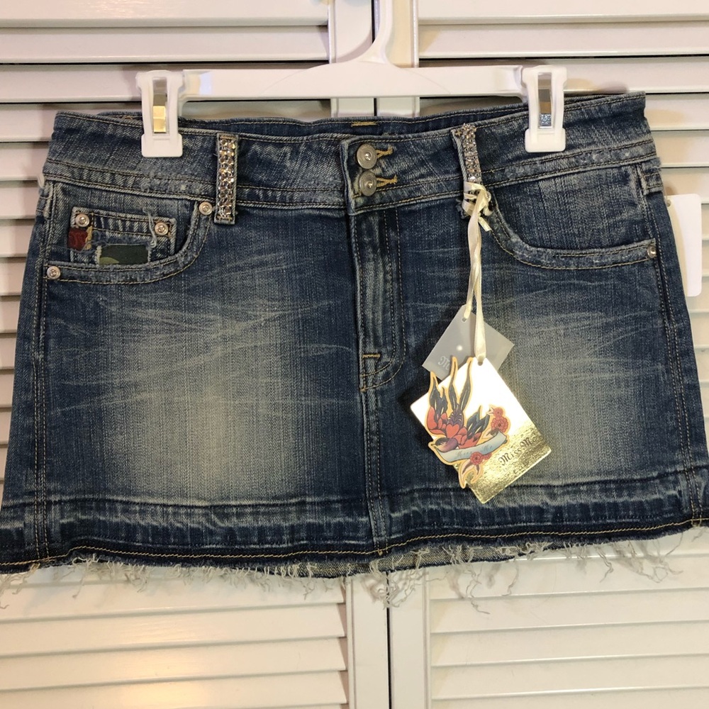 Miss Me Denim & Camo Skirt